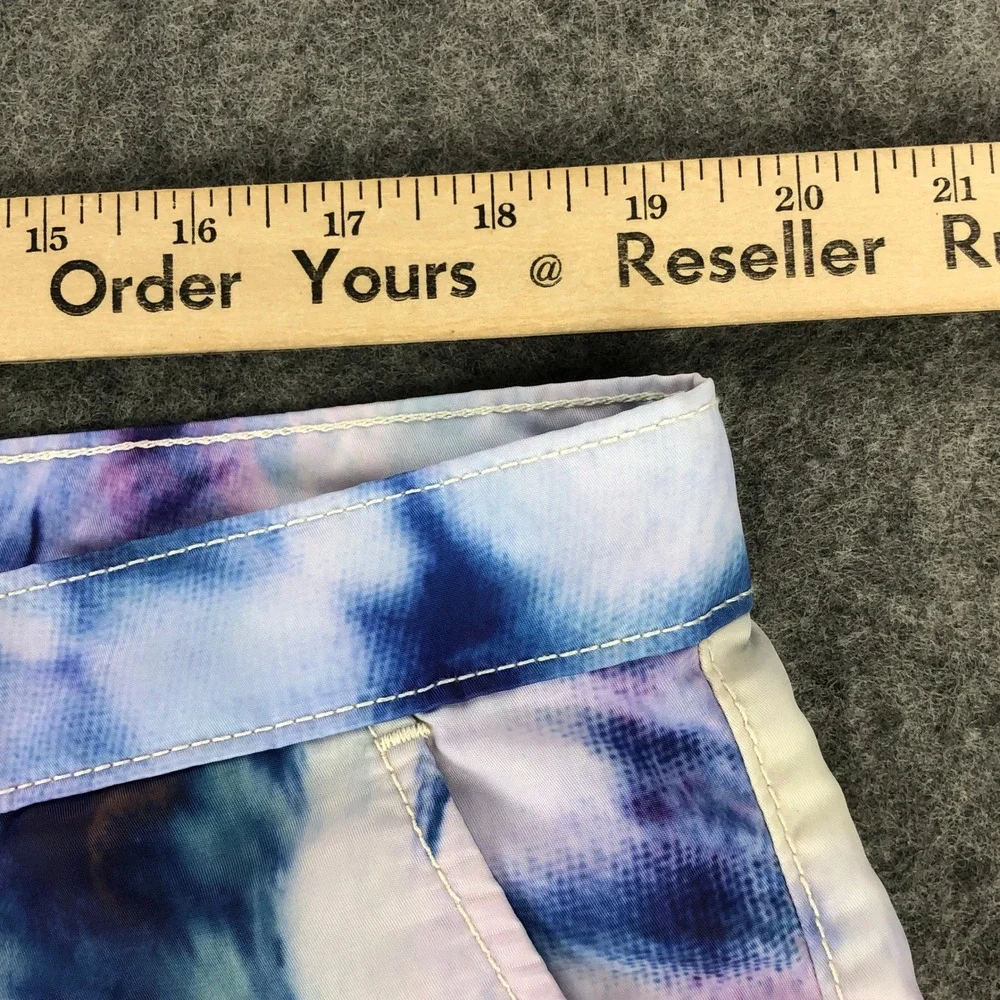 True Religion Board Shorts Mens 36 Tie Dye Swim Trunks Drawstring Zipper Beach